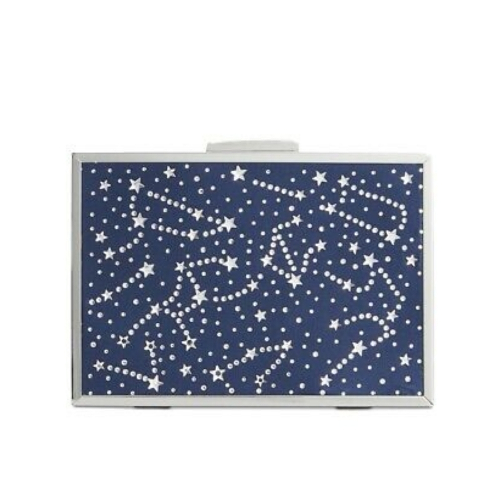 INC Nadia Celestial Clutch NavySilver Handbag SALE - Picture 1 of 12